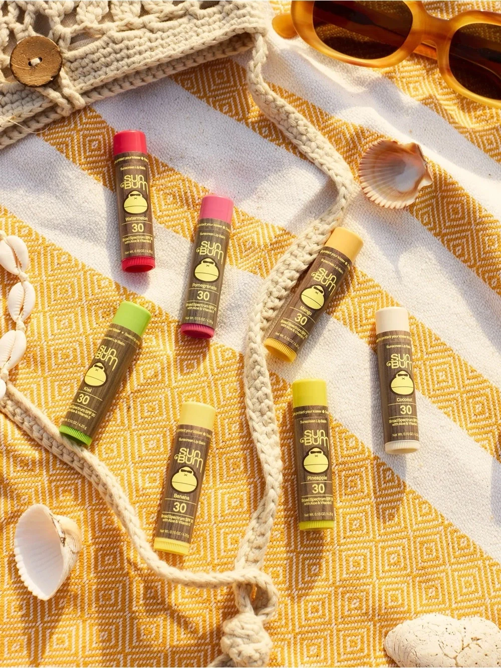 3/$12 Sun Bum Banana Sunscreen Lip Balm .15oz